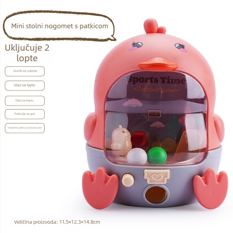 Interaktivna dječja stolna sportska igra s mini košarkom i mini nogometom • Materijal: plastika • Uzrast 7–14 godina • Unutarnja rekreacijska igra • Razvija emocije, vid, inteligenciju, hvatanje i komunikaciju roditelj-dijete