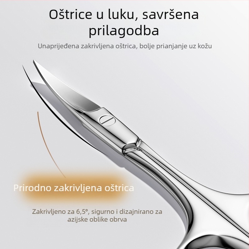 Škare za obrve i nosne dlačice – nehrđajući čelik, vodootporan, otporan na koroziju, profesionalna upotreba u salonu, Bodybuilding Research
