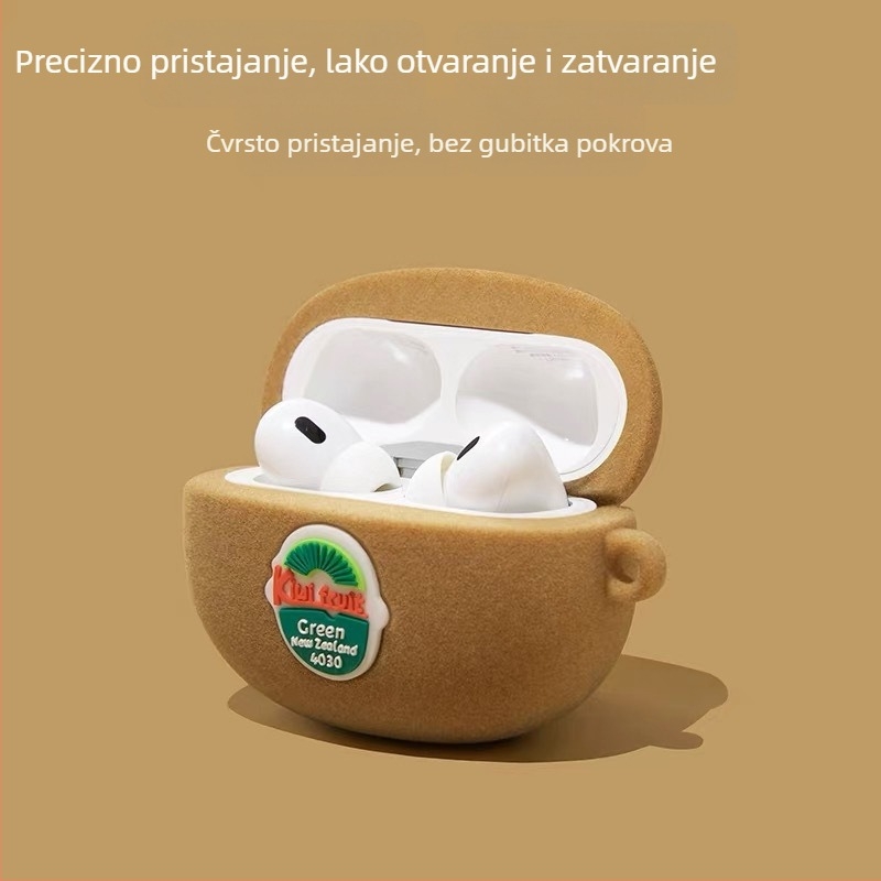 Zaštitno kućište za AirPods Pro 3, dizajn kiwi, silikon, crtani stil, otisak