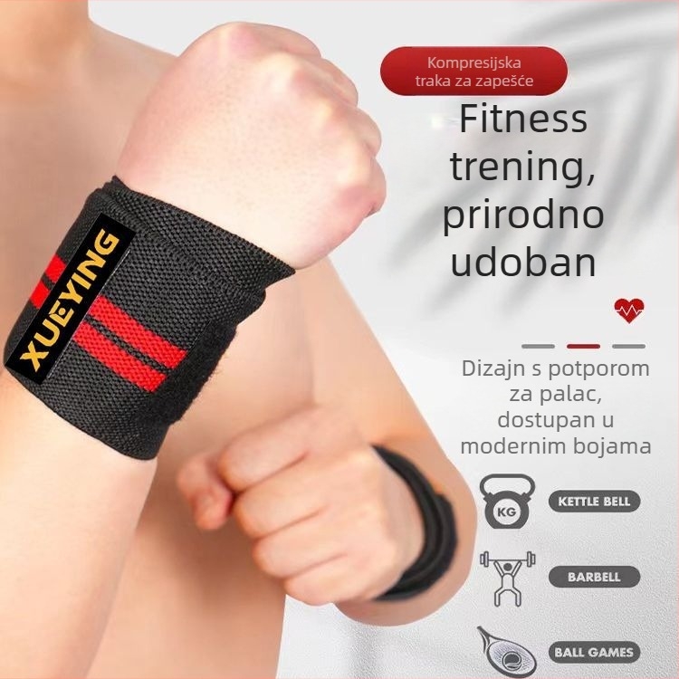 Unisex trake za zglobove za fitness s kompresijskim trakama, zaštita zgloba za trening, pogodna za bench press i mrtvo dizanje