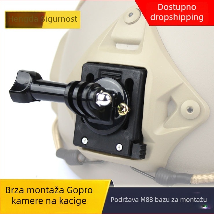 GoPro-kompatibilan nosač kacige s brzim otpuštanjem, kompatibilan s GoPro, Xiaomi i Mountain Dog, plast