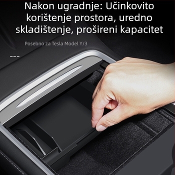 Dodatak za srednji pretinac ispod sjedala i bočni pretinac u prtljažniku za Tesla Model Y i Model 3 (ažurirana verzija)