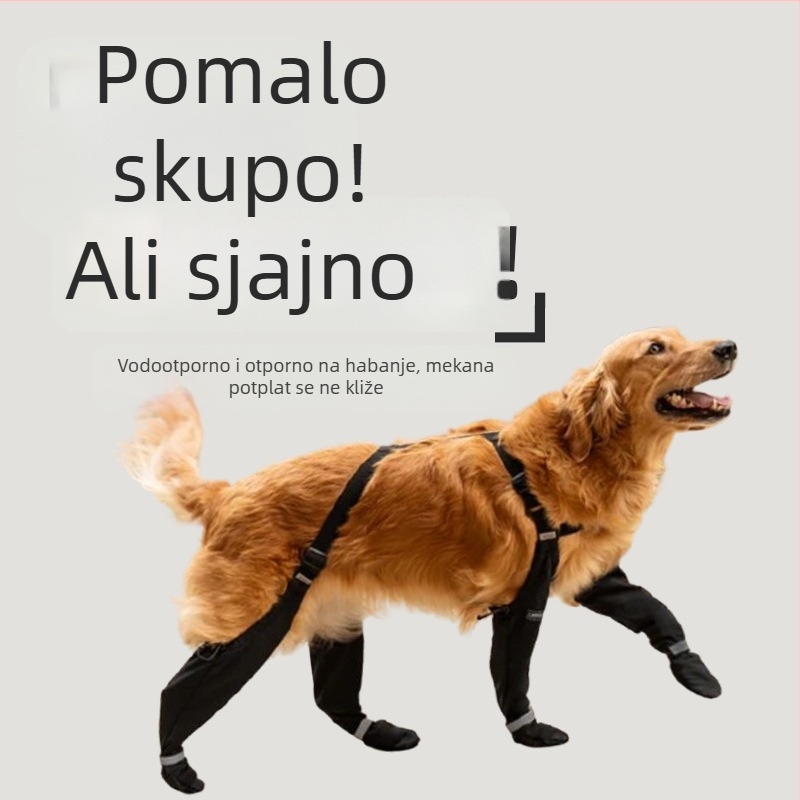 Patike za pse s mekanom potplatom i sigurnim remenom za manje, srednje i velike pse; prozračne, vodootporne kišne čizme za vanjsku upotrebu.