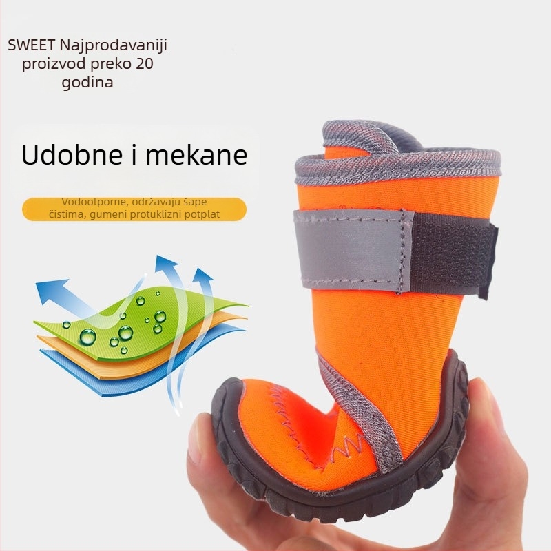 Cipele za pse za sve sezone, vodootporne, prozračne, mekana gumena potplata, sportske cipele za kućne ljubimce, protuklizne, otporne na habanje