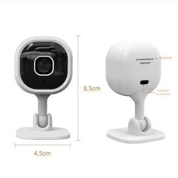 A3 kvadratna dvostruka HD pametna kamera s Wi-Fi za unutarnje praćenje IR