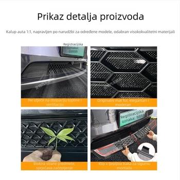 Antike ABS unutarnje automobilske naljepnice Tesla Model 3/Y – nova verzija, mreža protiv insekata, zaštitna mreža spremnika vode, mreža za prašinu
