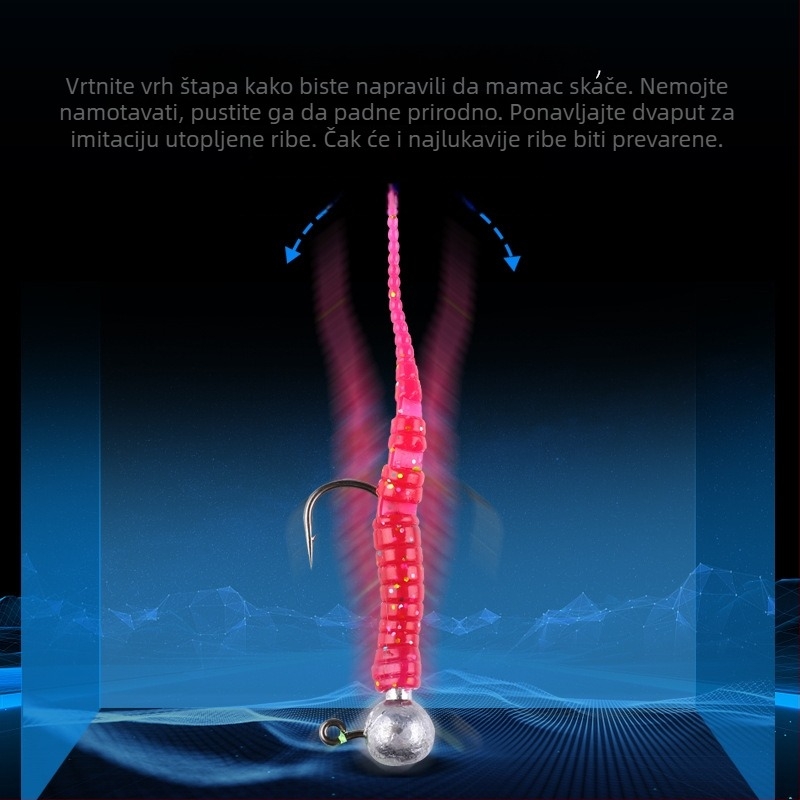 Bear King Meka meka mamac s iglom repom – umjetna mamac za bass, tilapiju i sunfish