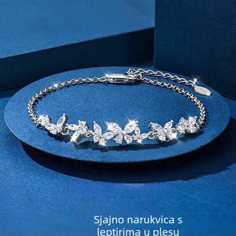 Bakrena narukvica s cvjetovima glicinije, elektroplatirana, unisex, elegantan stil, proljeće 2025