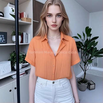 Ženska bluza s otvorenim ramenima, raglan rukavima, ovratnik košulje, jednobojni poliester materijal, sadržaj poliester preko 95%