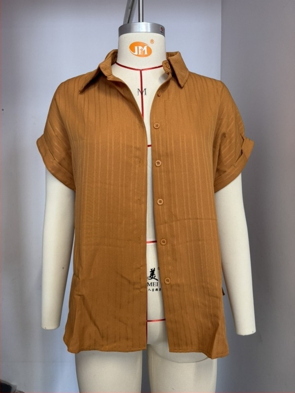 Ženska bluza s otvorenim ramenima, raglan rukavima, ovratnik košulje, jednobojni poliester materijal, sadržaj poliester preko 95%