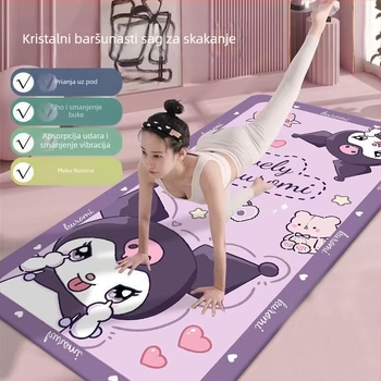 Joga prostirka s crtanim motivom, ekstra debela, apsorbira udarce i protuklizna, za početnike, kućni treninzi