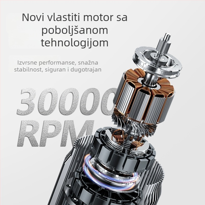 Youaolai Generacija 1 Sve-u-jednom električni alat za njegu noktiju s 100 brusnih diskova – alat za uklanjanje i poliranje noktiju, za kućnu upotrebu