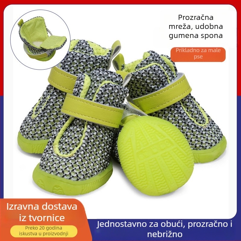 Gumene cipele za pse, prozračna mrežasta gornja, protuklizna taban, otporne na habanje