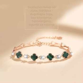 Narukvica s oblikom lista od bakarnog legura, elektroplatirano, ženski modni komad nakita