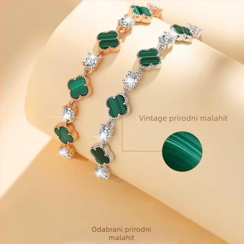 Narukvica s oblikom lista od bakarnog legura, elektroplatirano, ženski modni komad nakita