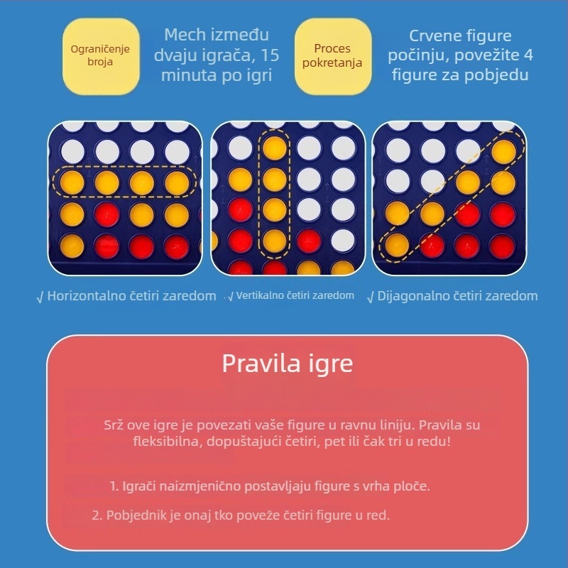 3D Gomoku i Connect Four društvena igra za djecu — interaktivna za četiri igrača, ABS materijal, uzrast 4–35, podrijetlo Shantou, Guangdong
