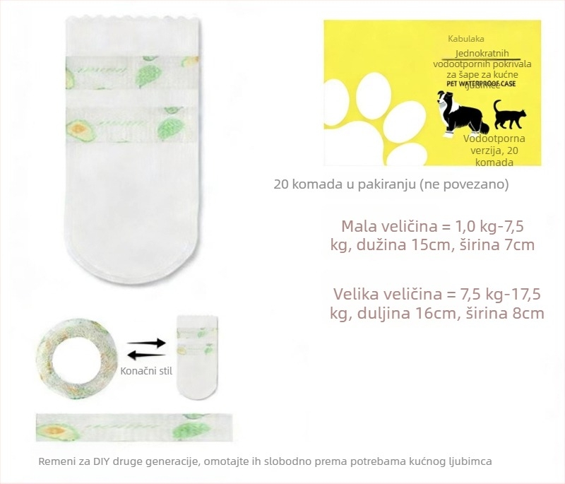 Zaštitne navlake za šape malih pasa — protivklizne, tople, otporne na habanje, branda KABULAKA