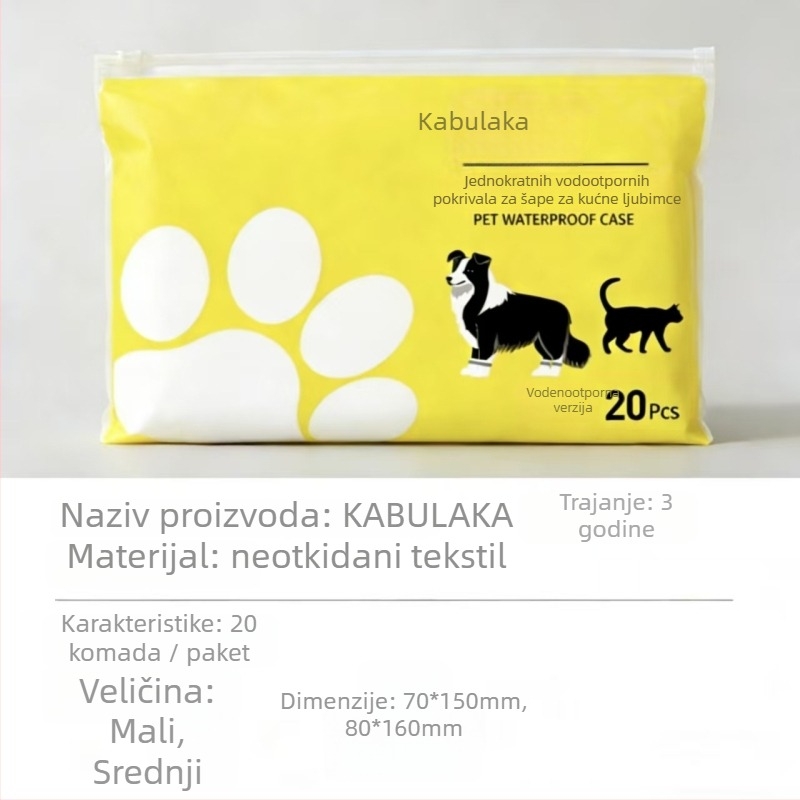 Zaštitne navlake za šape malih pasa — protivklizne, tople, otporne na habanje, branda KABULAKA