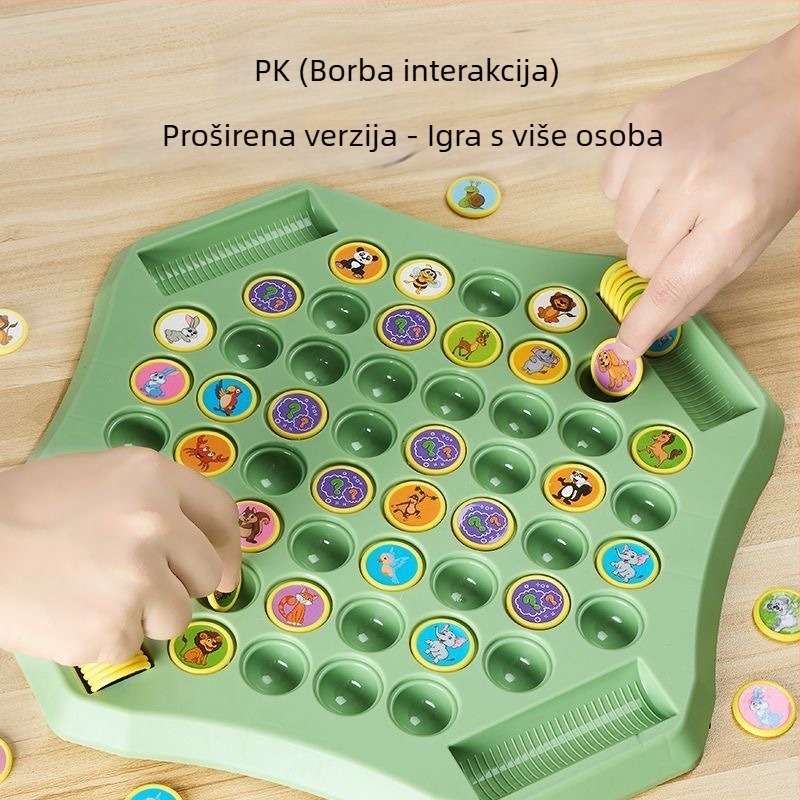 Stolna igra za četiri igrača s mehanizmom preokreta i podudaranja, interakcija roditelj-dijete, logičko razmišljanje, obrazovna igra, plastična konstrukcija