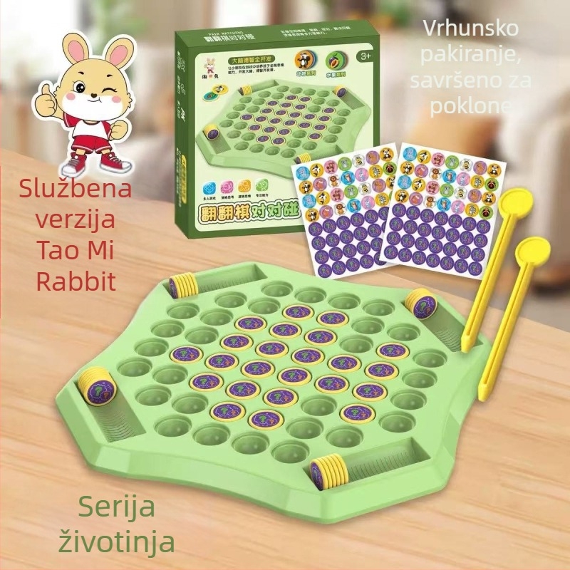 Stolna igra za četiri igrača s mehanizmom preokreta i podudaranja, interakcija roditelj-dijete, logičko razmišljanje, obrazovna igra, plastična konstrukcija