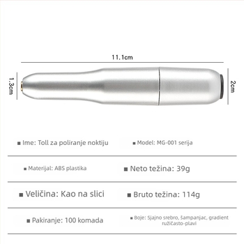Mini USB električna brusilica za nokte - prijenosni manikurski alat Mg-001 od Lidan - profesionalna salonska kvaliteta