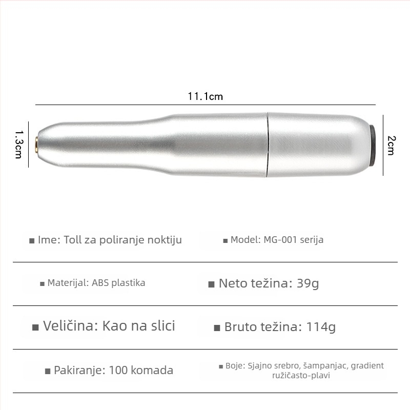 Mini USB električna brusilica za nokte - prijenosni manikurski alat Mg-001 od Lidan - profesionalna salonska kvaliteta
