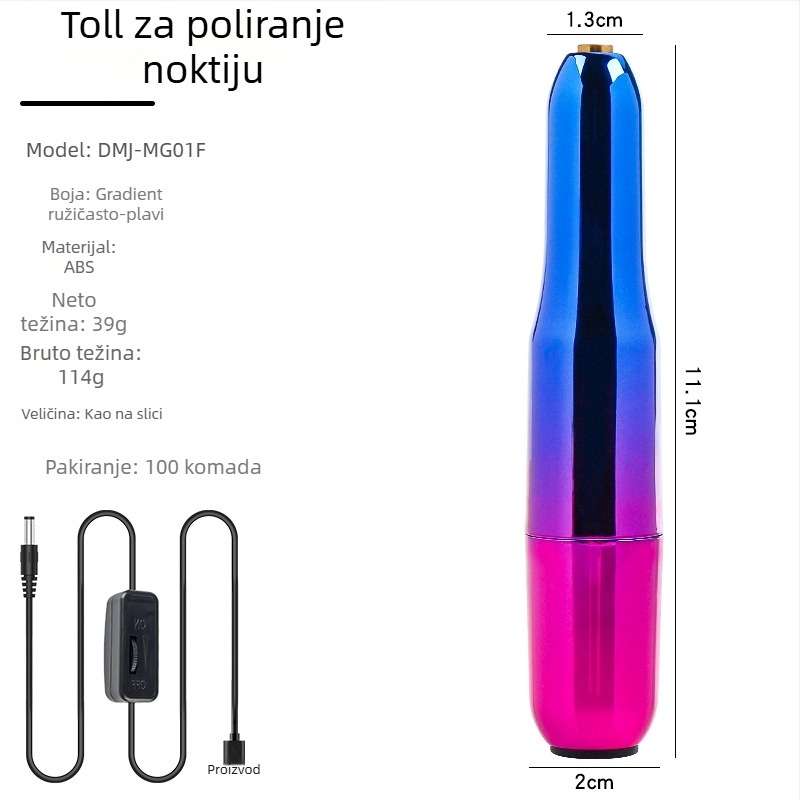 Mini USB električna brusilica za nokte - prijenosni manikurski alat Mg-001 od Lidan - profesionalna salonska kvaliteta