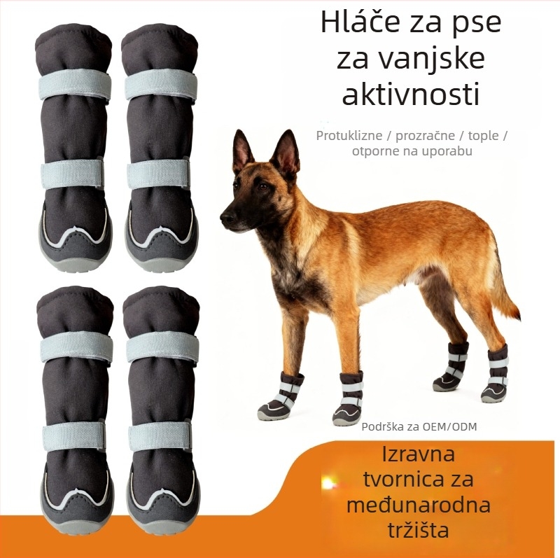 Cipele za pse od gume: protuklizne, otporne na habanje, vodootporne, zadržavaju toplinu, za jesen i zimu, aktivnosti na otvorenom