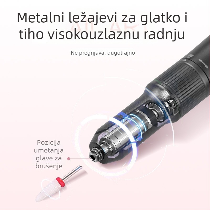 Dvostruko funkcionalna pilnica za nokte i lampica za sušenje — ručna, prijenosna, nehrđajući čelik, 257 g, marka che gel, licencirana privatna oznaka