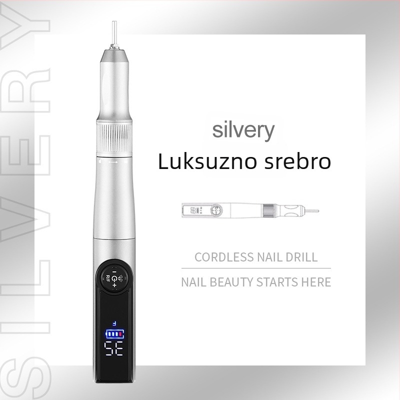 Dvostruko funkcionalna pilnica za nokte i lampica za sušenje — ručna, prijenosna, nehrđajući čelik, 257 g, marka che gel, licencirana privatna oznaka