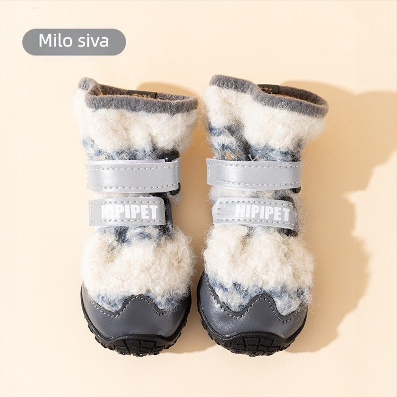 Zimske čizme za pse s flis podstavom, visokim krojem, vodootporne, od poliestera, kaubojski stil, za velike i male pse.