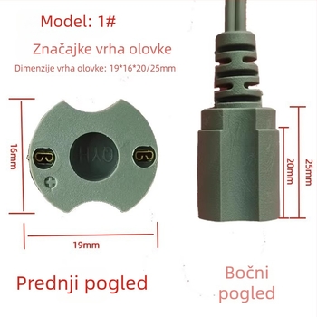 Set za zamjenu ručice za piljenje noktiju: opruga linije, DC mala glava, alat za poliranje, plastika 50 g