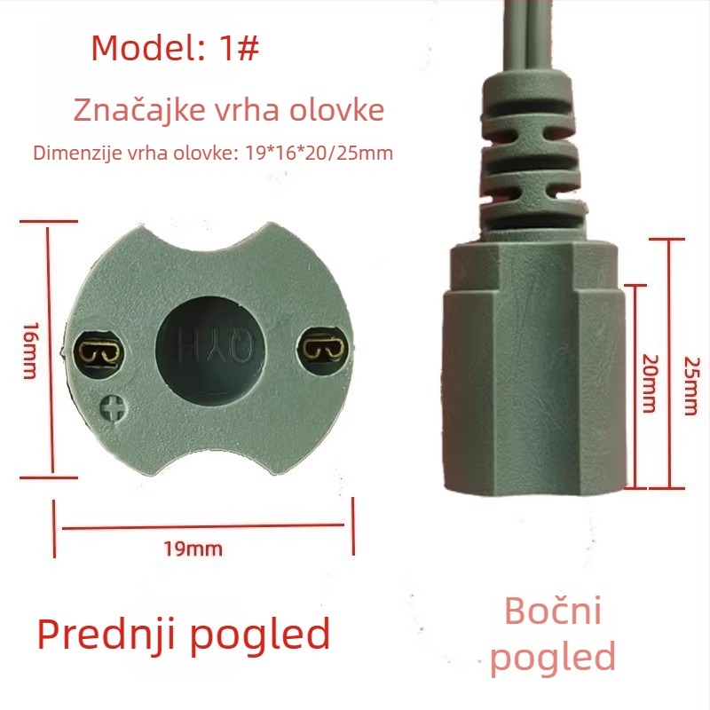Set za zamjenu ručice za piljenje noktiju: opruga linije, DC mala glava, alat za poliranje, plastika 50 g