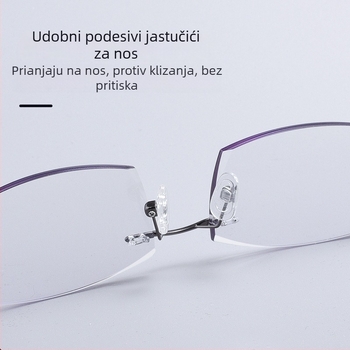 Rimless presbiopijske naočale s filtrom protiv plavog svjetla, ultra lagane, visoke rezolucije za starije osobe
