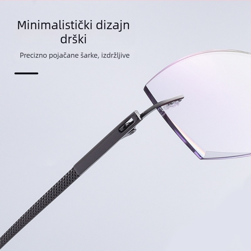 Rimless presbiopijske naočale s filtrom protiv plavog svjetla, ultra lagane, visoke rezolucije za starije osobe
