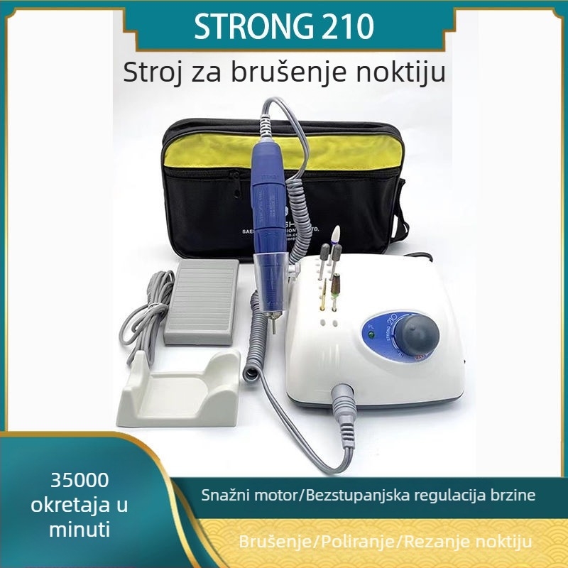 Brušenje noktiju 210, stroj za uklanjanje noktiju i poliranje, profesionalni električni alat za proteze, dragulje i nakit