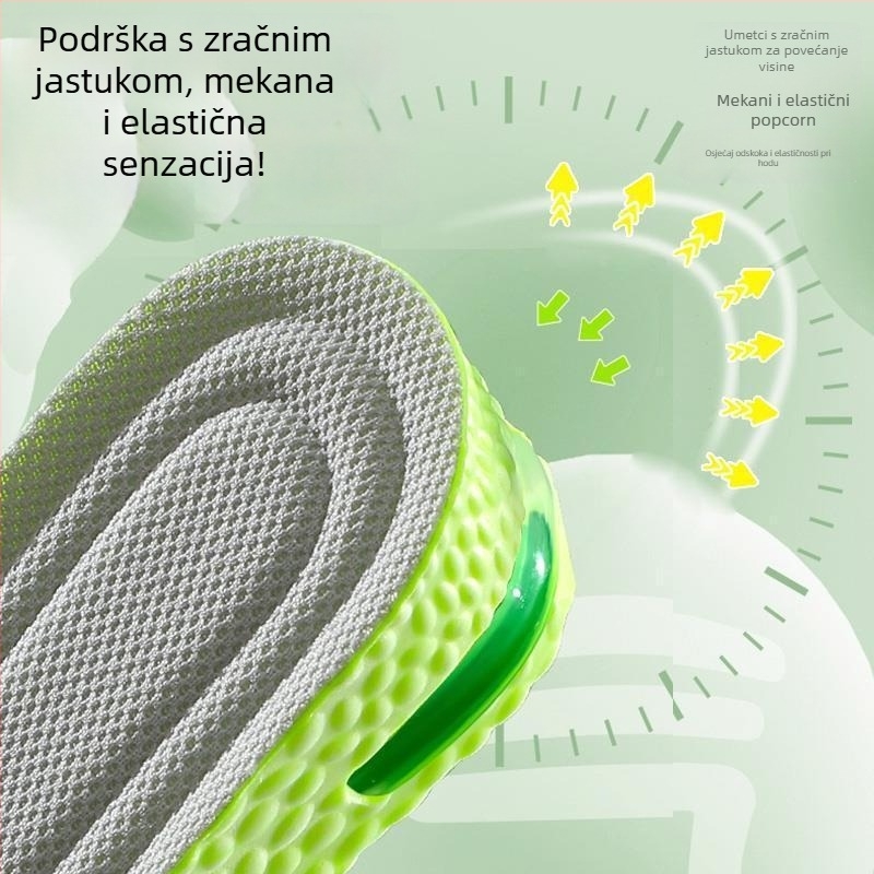 Uložak za povećanje visine s zračnom jastučićem za platnene cipele – PU + zračna jastučić, unisex