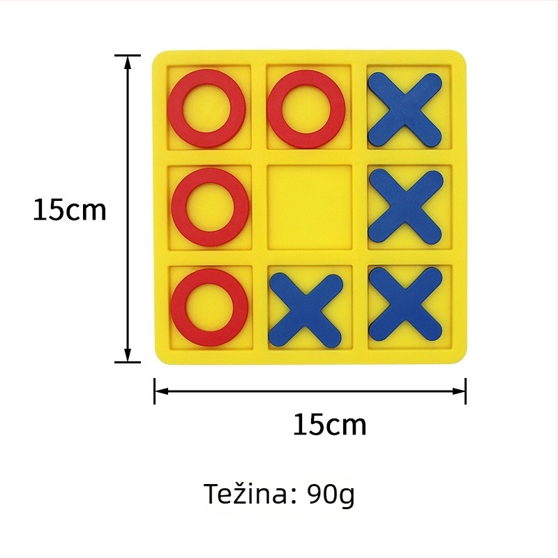 Edukativna igra Tic-Tac-Toe za djecu – ekološki plast, interaktivna obrazovna igra, injekcijsko oblikovanje ne blijedi, ploča se ne može složiti, za djecu 4–6 godina
