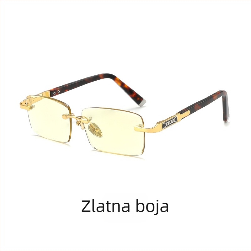 Bezokularne naočale za čitanje s kristalnim lećama, poslovni stil za odrasle s okruglim licem