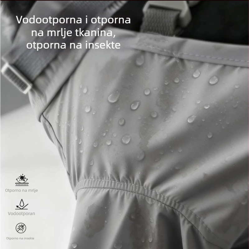 Odjeća za pse za velike, srednje i male pasmine za vanjske šetnje; vodootporne hlače s zaštitom trbuha i lakta; zaštita od prašine.