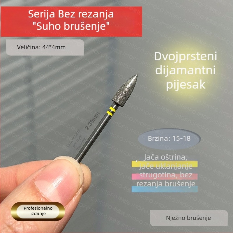 Glava za predobradu noktiju - japanski stil uklanjanja kožice, ruski stil dvostrukog standarda kuglasta glava, metal, 7 g