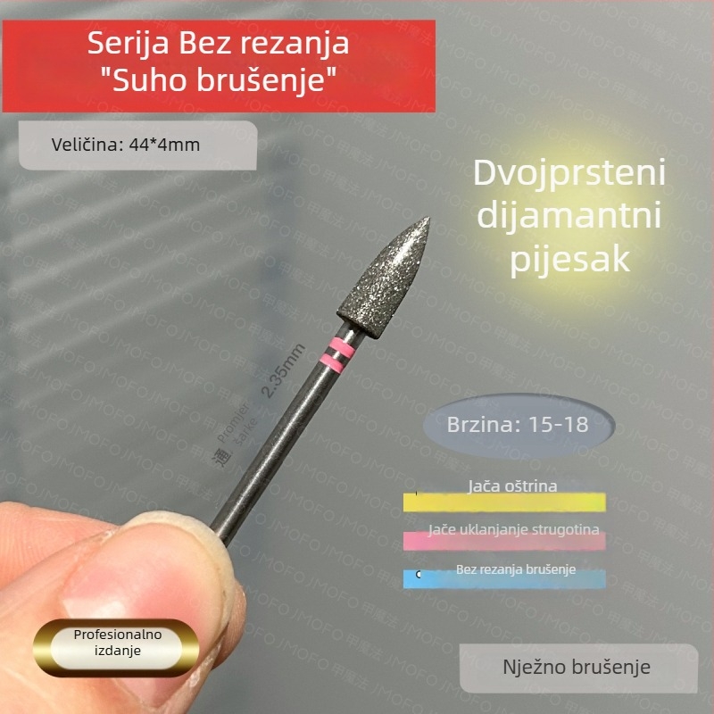 Glava za predobradu noktiju - japanski stil uklanjanja kožice, ruski stil dvostrukog standarda kuglasta glava, metal, 7 g