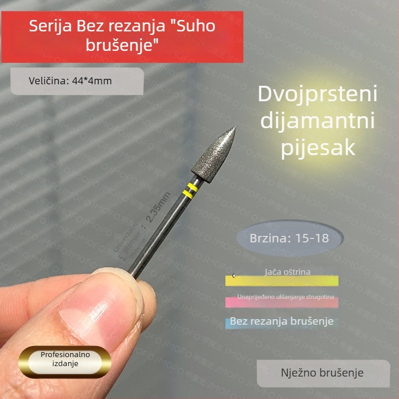 Glava za predobradu noktiju - japanski stil uklanjanja kožice, ruski stil dvostrukog standarda kuglasta glava, metal, 7 g
