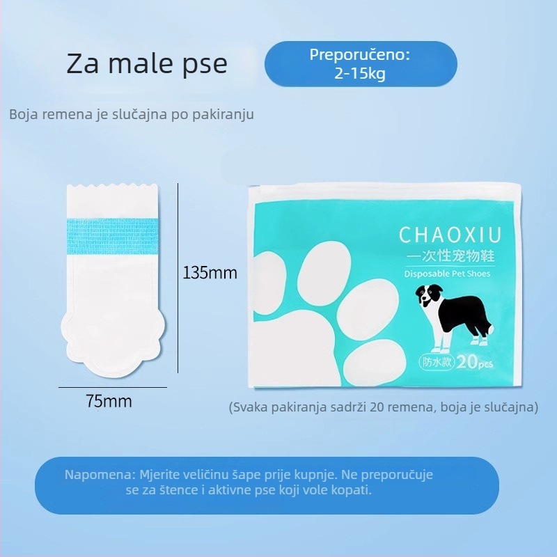 Jednokratne zaštitne cipele za pse, vodootporne, od netkanog materijala, za vanjsku upotrebu