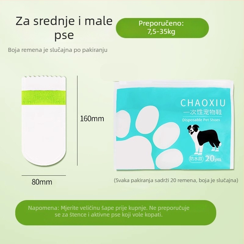 Jednokratne zaštitne cipele za pse, vodootporne, od netkanog materijala, za vanjsku upotrebu