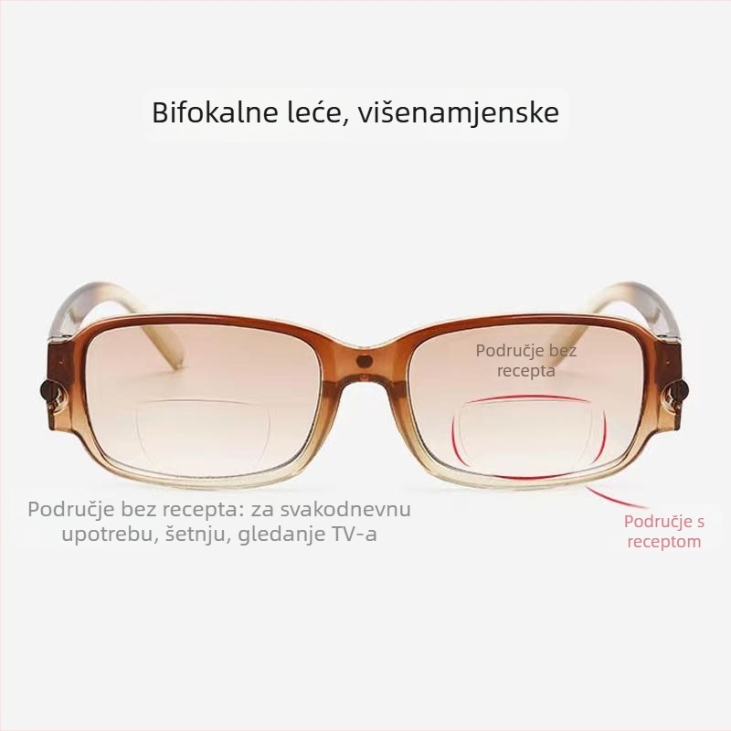 Čitačke naočale s magnetskim lećama od smole, za daljinsko i blizinsko korištenje, puni okvir, retro stil