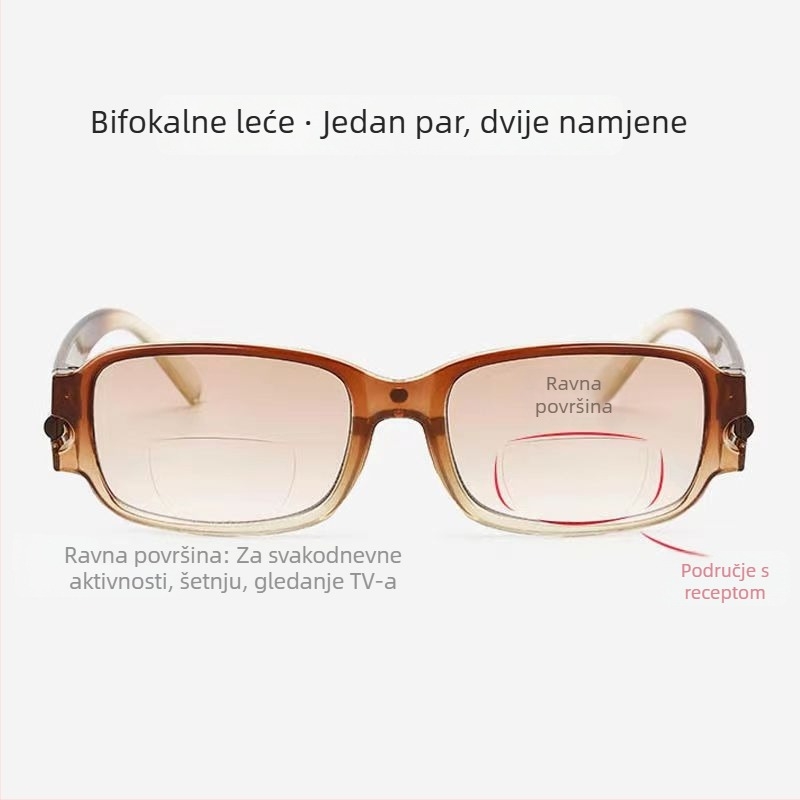 Čitačke naočale s magnetskim lećama od smole, za daljinsko i blizinsko korištenje, puni okvir, retro stil