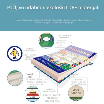 Edukativni dječji tepih za igru sa šahom – LPDE materijal, šahovska igra, za uzrast 7–14 godina