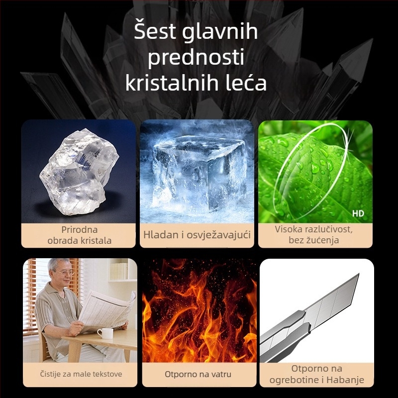 Naočale za čitanje s kristalnim lećama, TR90 okvir, puni okvir, četvrtastog oblika, podrška miopiji