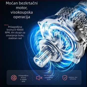 UV-902 Bezkartični elektromotorni pilnik za nokte s velikim zaslonom i metalnim kućištem